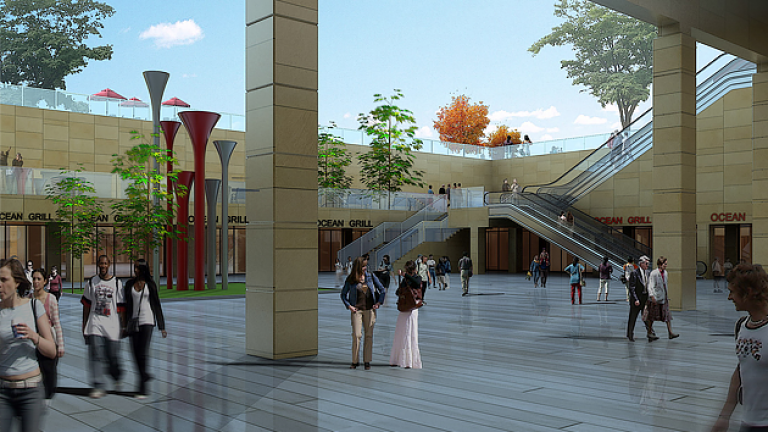 于家堡起步区下沉广场